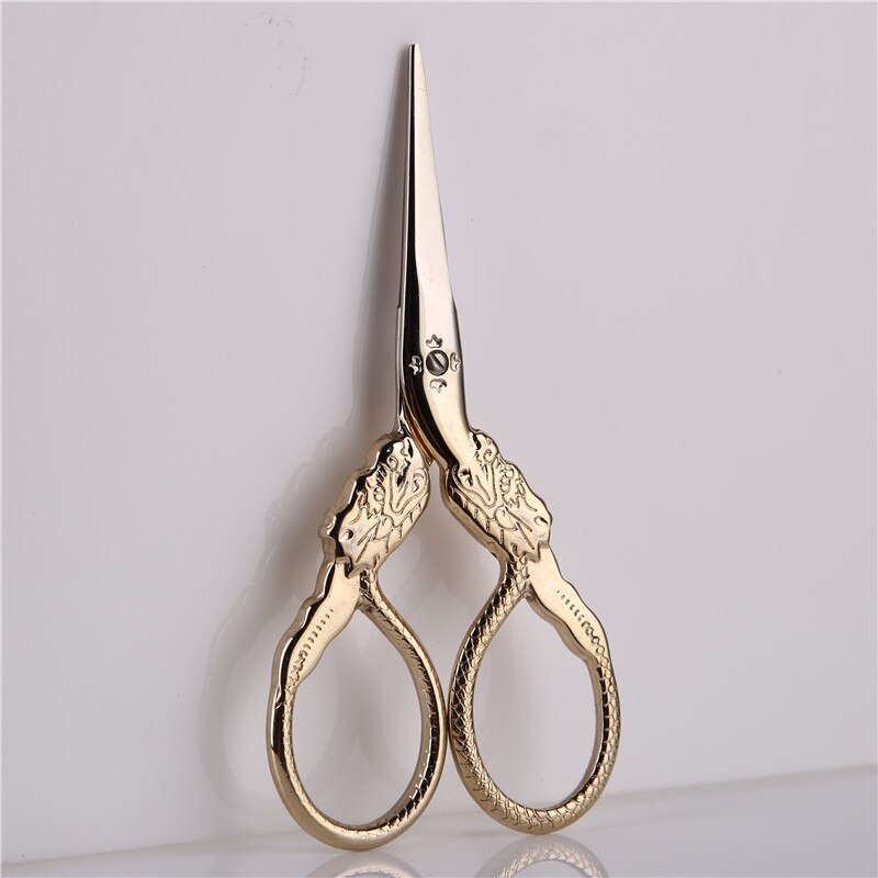 Forbici da cucito per modellismo zodiacale cinese forbici da ricamo Vintage ▾ strumenti per cucire forbici decorativo dorate in acciaio inossidabile: Dragon