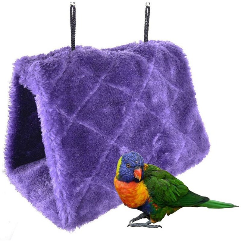 Winter Slaap Papegaai Nest Huisdier Vogel Pad Stapelbed Papegaai Parkiet Budgie Warm Hangmat Kooi Hut Tent Bed Opknoping Cave Pluche dier Kooi