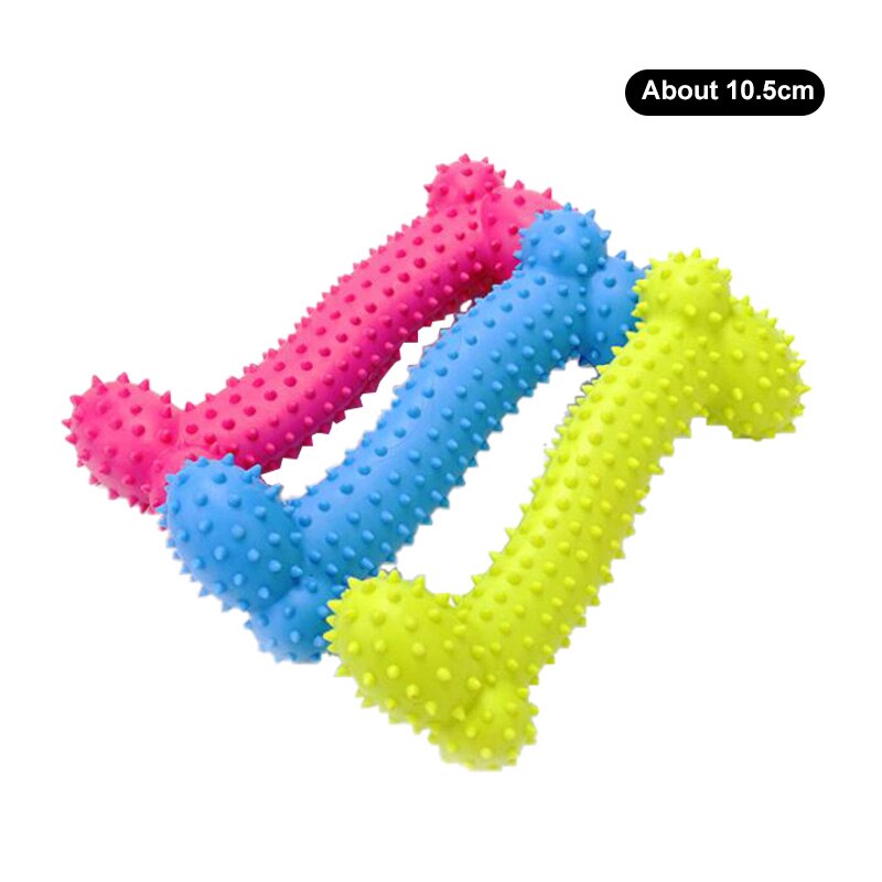 Durable Rubber Dog Toys Bite Resistant Dog Chew Toy Chihuahua Teddy Bulldog Puppy Pet Toys For Small Dogs Cleaning Teeth Toy: Bone