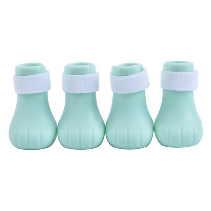 Gants de protection des pattes de chat, anti-rayures, coupe des ongles, lavage des morsures de chat, Set de pieds, bottes, fournitures de bain pour animaux de compagnie, 4 pièces: Mint Green