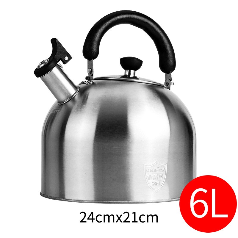 Stainless steel kettle, household gas cooker, universal large capacity, whistling kettle