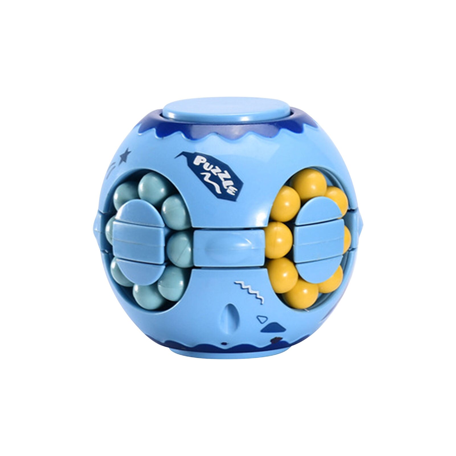 Roterende Celebrity Vinger Kleine Magic Bean Gyro Speelgoed Puzzel Decompressie Gyro Vingertop Roterende Magic Bean Hamburger Kinderen Speelgoed: Blue