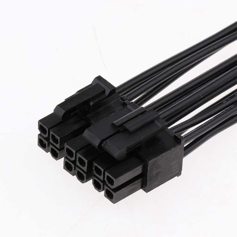 2 Pack CPU 8Pin to 8+4Pin Power Supply Extension Cable Cord 20cm Converting 8 Pin CPU Power Wire to 8+4Pin Power Wire