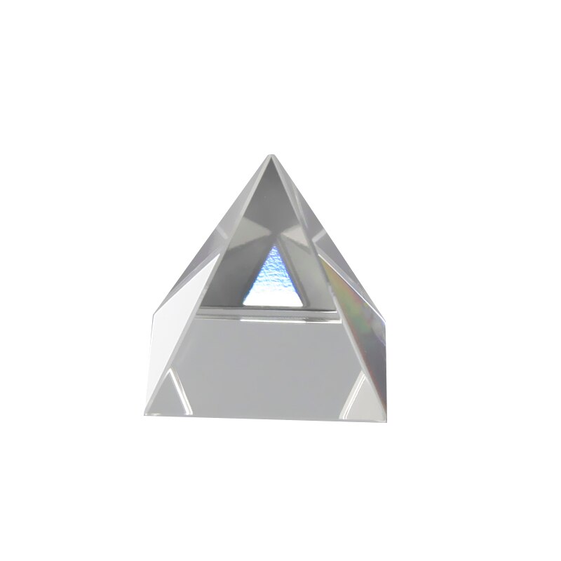 Egypt Pyramid Optical Prism K9 Glass 60mm Crystal Photography Triangle Light Guide Science Home decoration Teaching