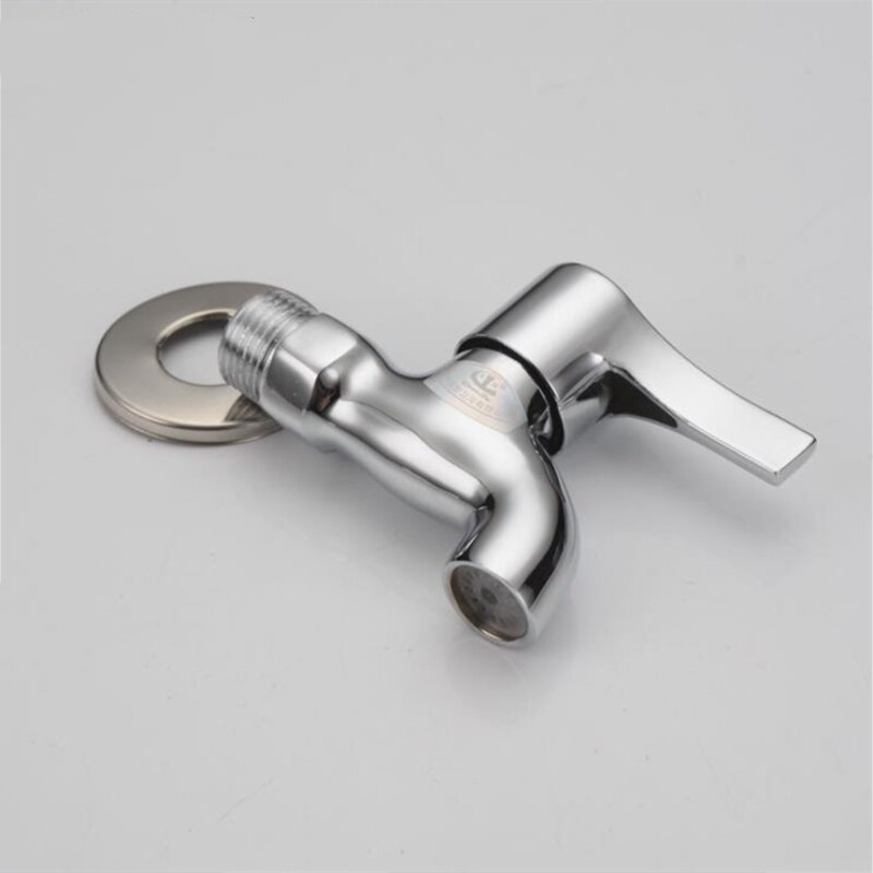 1pc Brass Chrome Outdoor Faucet Garden Bibcock Tap Bathroom Laundry Sink Cold Water Tap G1/2'