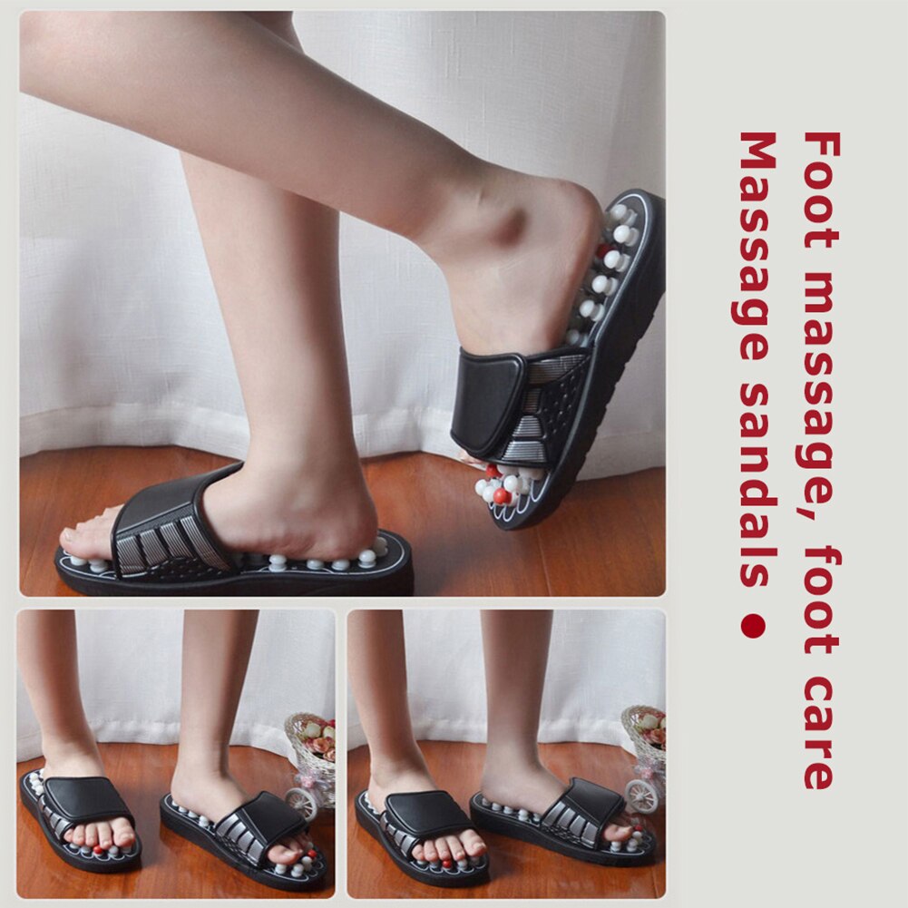 Acupunt Massage Slippers Sandalen Voor Voeten Chinese Acupressuur Therapie Medische Roterende Voet Massager Gezondheid Schoenen