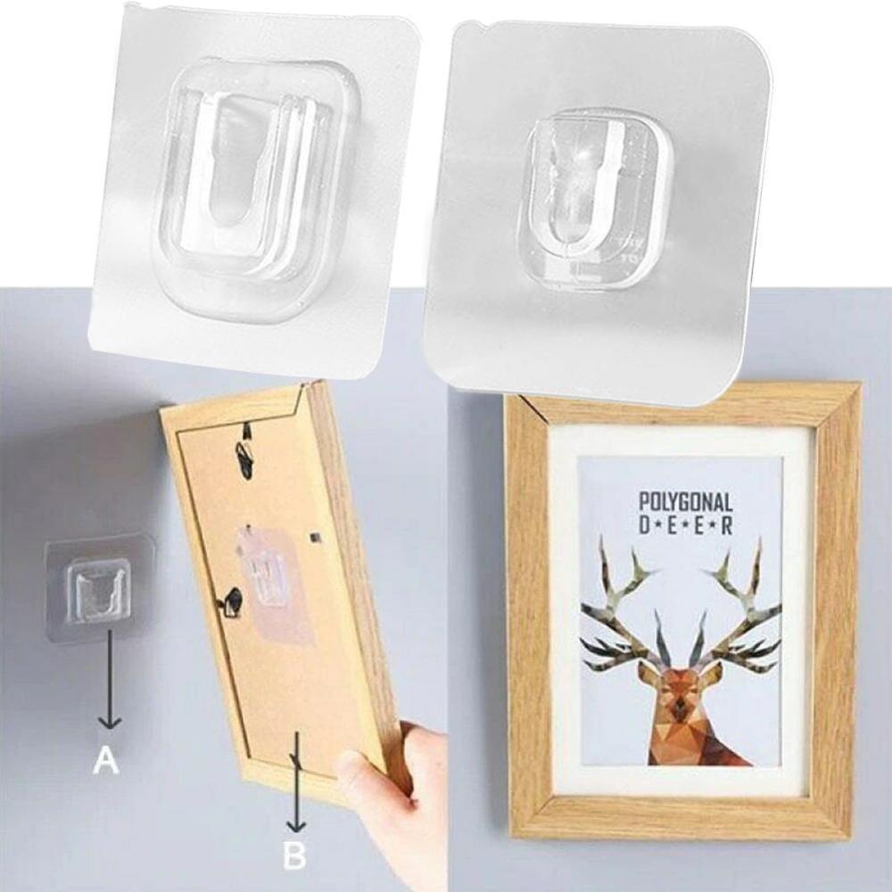 Gancho sin costuras ganchos de pared adhesivos de doble cara suspensión fuerte copa de succión transparente ventosa soporte de almacenamiento de cocina Baño