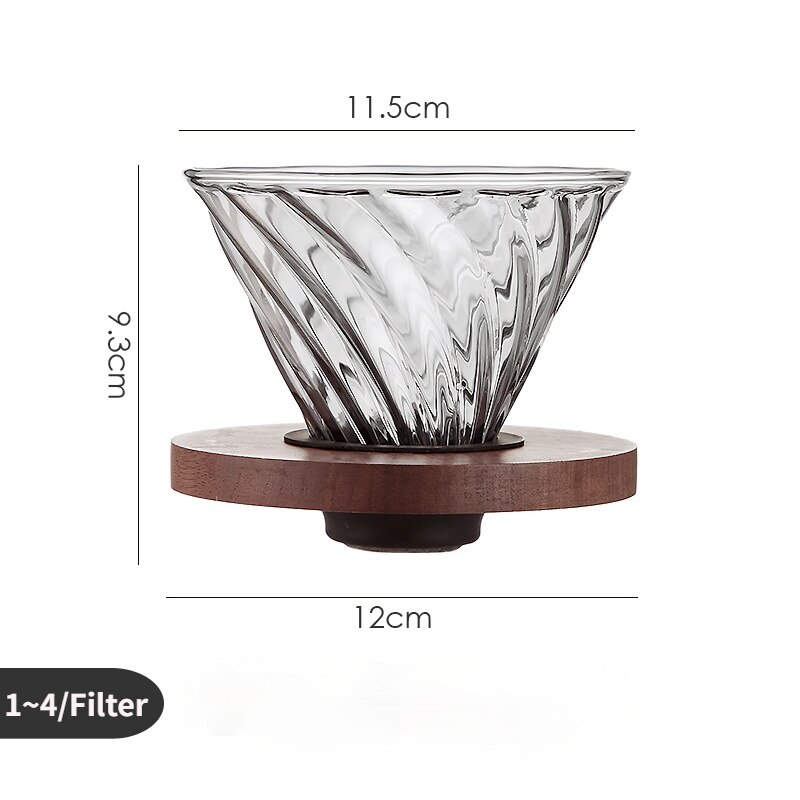 Coffee Pot Set V60 Filter Holder Sharing Pot Coffee Drip Filter Pot Coffee Pot Gao Peng Glass Coffee Set: Coffee Filter