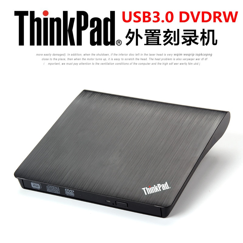 Thinkpad usb 3.0 ekstern dvd-optager plug and play uden installationsdriver understøtter cd dvd-disklæsning og -optagelse