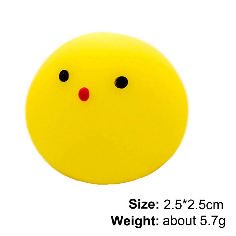 Giocattolo Squishy carino Mochi spremere giocattoli Antistress per bambini morbido appiccicoso giocattolo Antistress regalo per bambini pollo giallo: Yellow chicken(1pc)