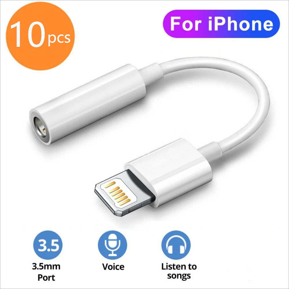 Dla IOS Adapter do 3,5 mm Jack AUX Kabel Do iPhone 14 13 12 11Pro Max Adapter męski na żeński Konwerter słuchawek Rozgałęźnik audio: Różowy