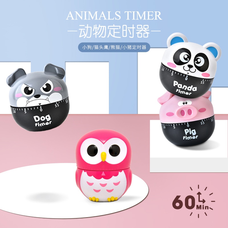 Cute Cartoon Piggy  Kitchen Mechanical Timer Household Products Bakery Cooking Reminder Alarm Timer