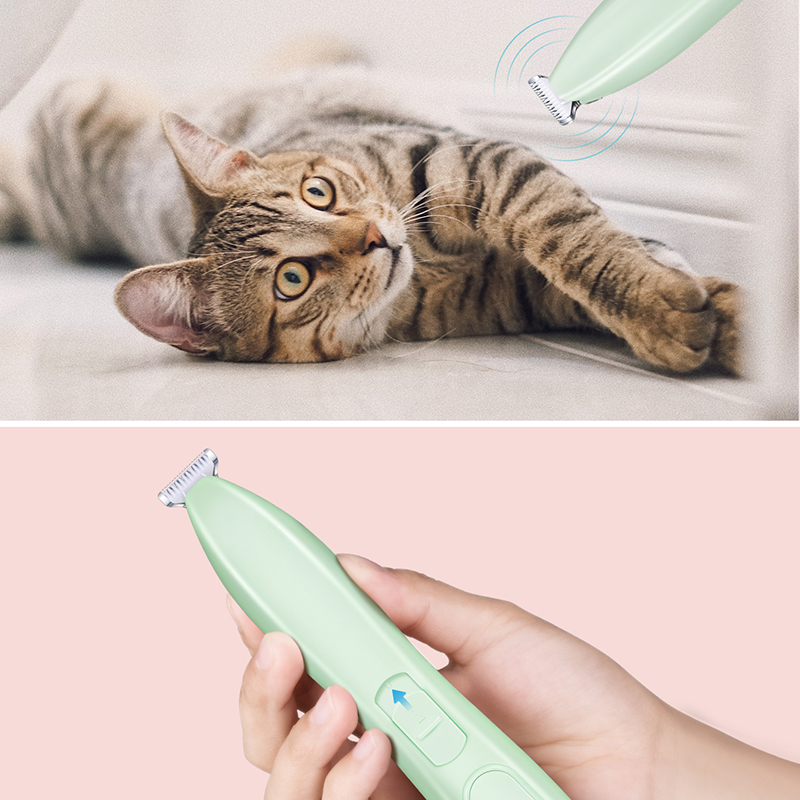 Afeitadora eléctrica para pies de gato, 1 hoja ancha, afeitadora para pies de perro, afeitadora para pies y dedos de mascotas, sin batería
