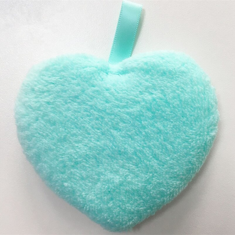 Tampons démaquillants réutilisables en microfibre, serviettes nettoyantes pour le visage, peluche, poudre nettoyante: White