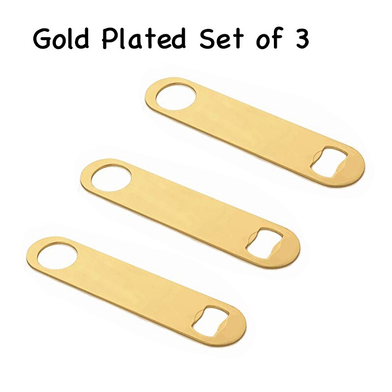 Rvs Bar Blade Bier Flesopener, Barman Flesopeners, Snelheid Openers Set Van 3