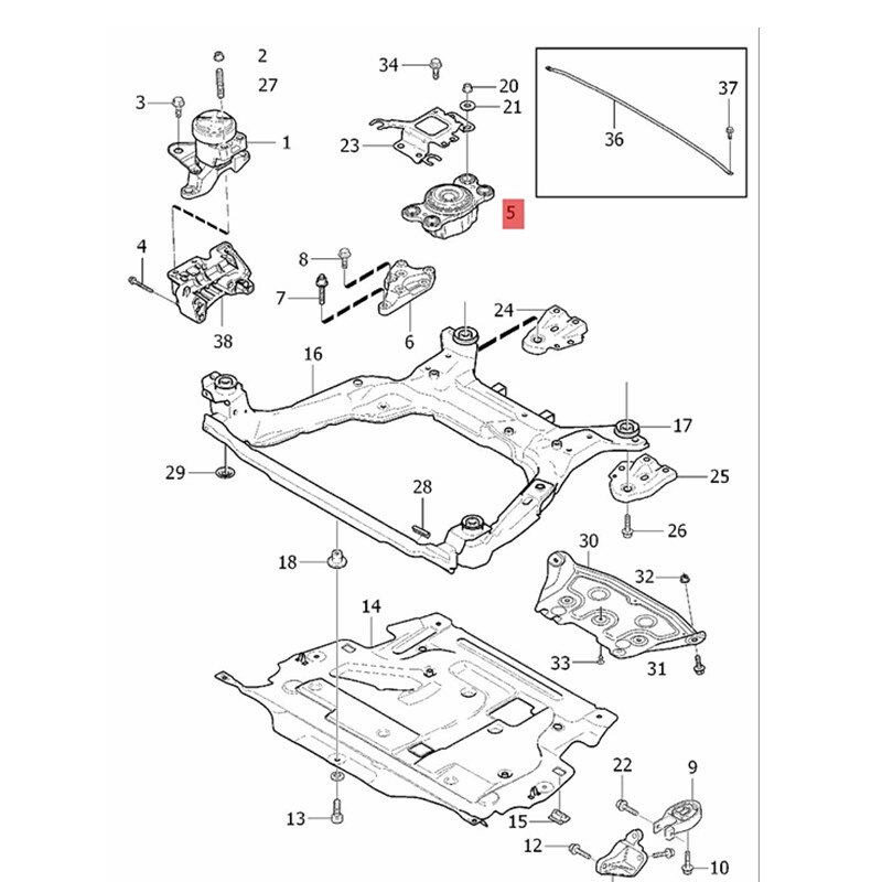 Auto Motor Pad -vol Vos 80 S60 V60 Motor Beugel Pad Motor Links Bracket Pad 4 Cilinder 1.6 31262710
