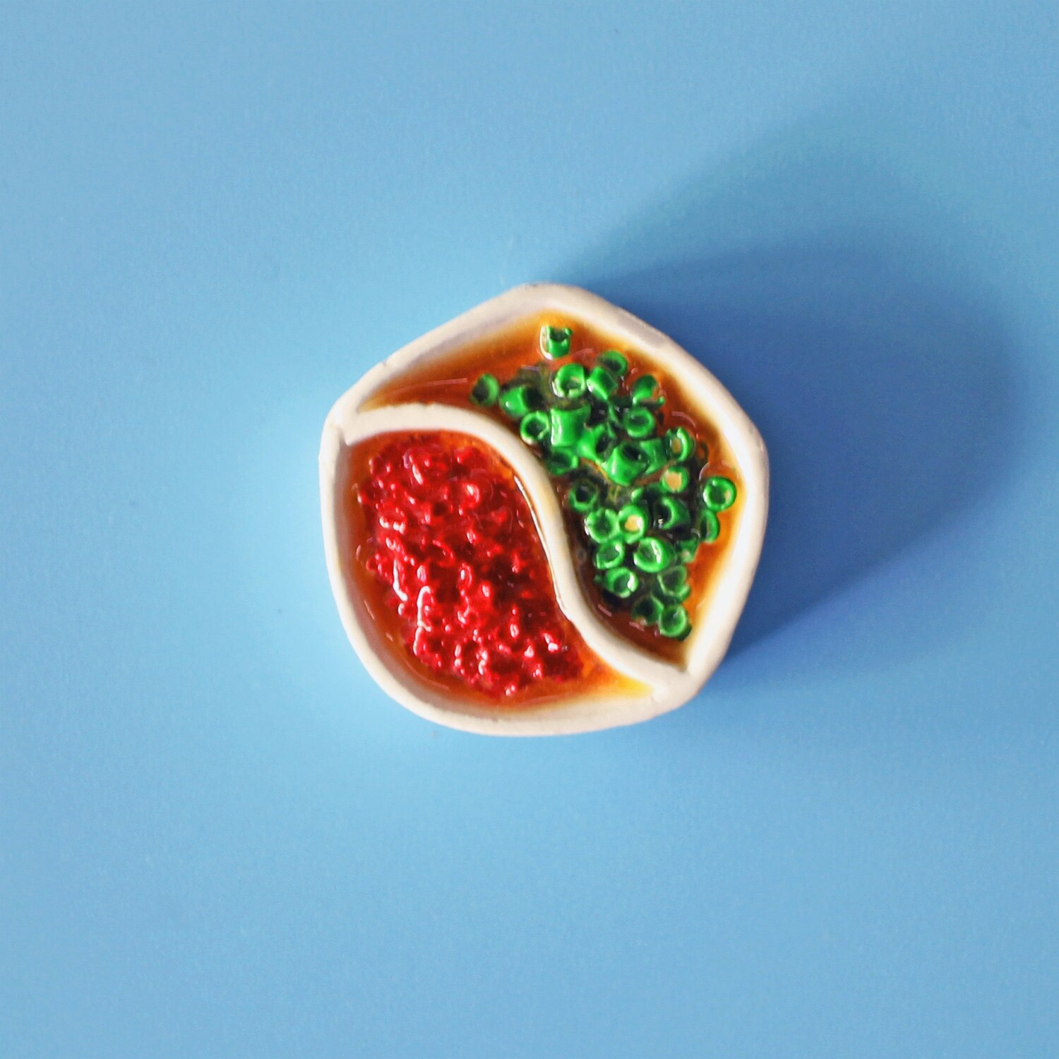 Creatie Fasion 3D Gifs Refrigerator Magnetic Sticker Simulation Chinese Food Polyresin Fridge Magnet Souvenir Message Holder: Light Green