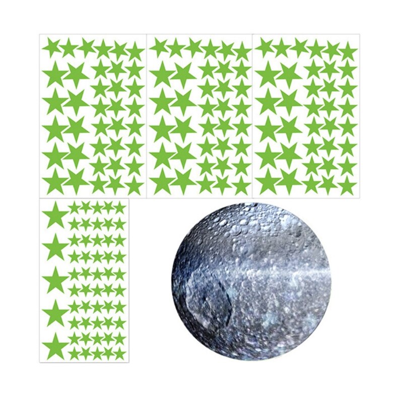 Gloeiende Stickers In Het Donker, Sterren En Maan Muurstickers XX9E: S