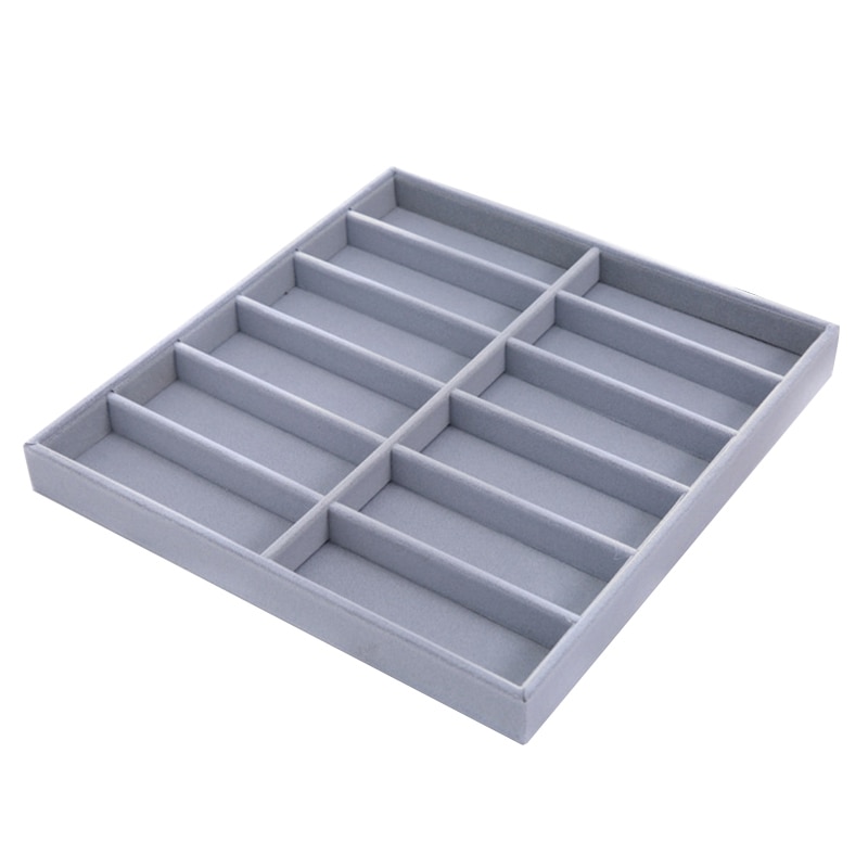 Caja de gafas de sol organizador de gafas estuche de exposición coleccionista caja de anteojos caja para almacenar lentes de sol: 12 Grid Gray 