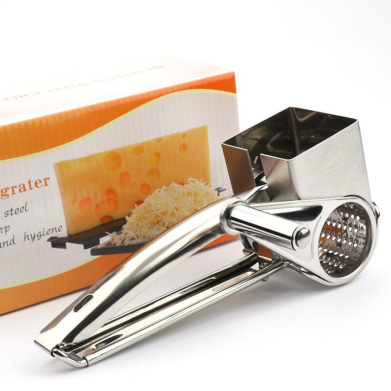 Stainless Steel Cheese Grater Multi Purpose Rotary vegetable Grater Nut Spice Chocolate Hand grater Kitchen Tool