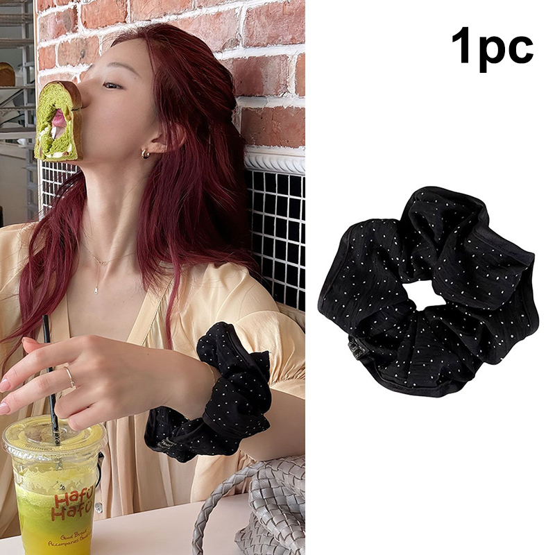 Coleteros negros elegantes para mujeres y niñas, bandas elásticas de goma para el cabello, accesorios, lazo, Anillo para el cabello, tocado de cuerda, adorno para la cabeza: Rojo