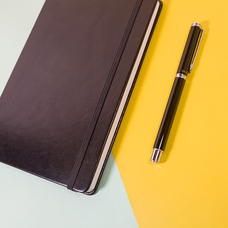 A5 Bullet Dotted Journal Simple Leatherette 100gsm Elastic Band Travel Diary Hardcover Notebook