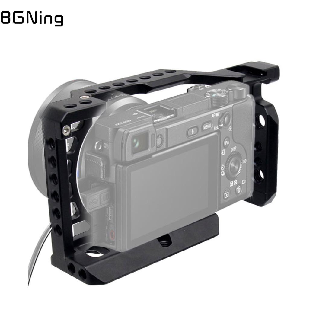 Aluminum Camera Cage Video Film Movie Making Stabilizer with Cold Shoe for Sony A6500/A6400/A6300/A6000/NEX7 Camera