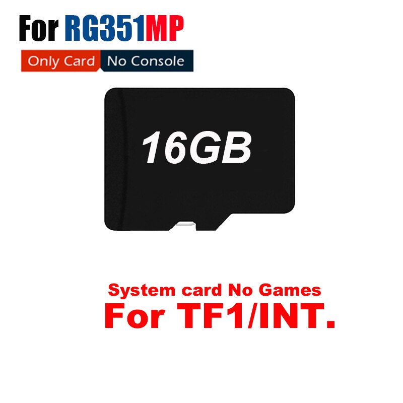 256G 40000 Games Tf Card Anbernic RG351MP Sd-kaart Retro Game Console Memery Kaart Voor RG351MP 40000 Games PS1 n64 Psp Games: 16GB No Game System