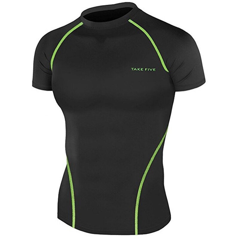 Premium take five heren compressie onder basislaag top strak korte mouw  -051-