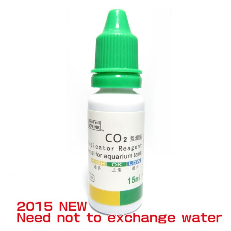 1Set CO2 tonto tipo Checker bola redonda CO2 de vidrio Monitor para acuario