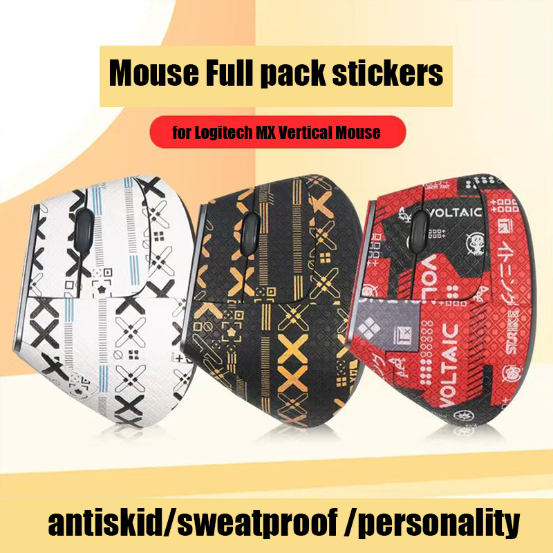 Mouse Full pack stickers for Logitech MX Vertical Mouse Grip Tape Skate Handmade Sticker Non Slip Lizard Skin