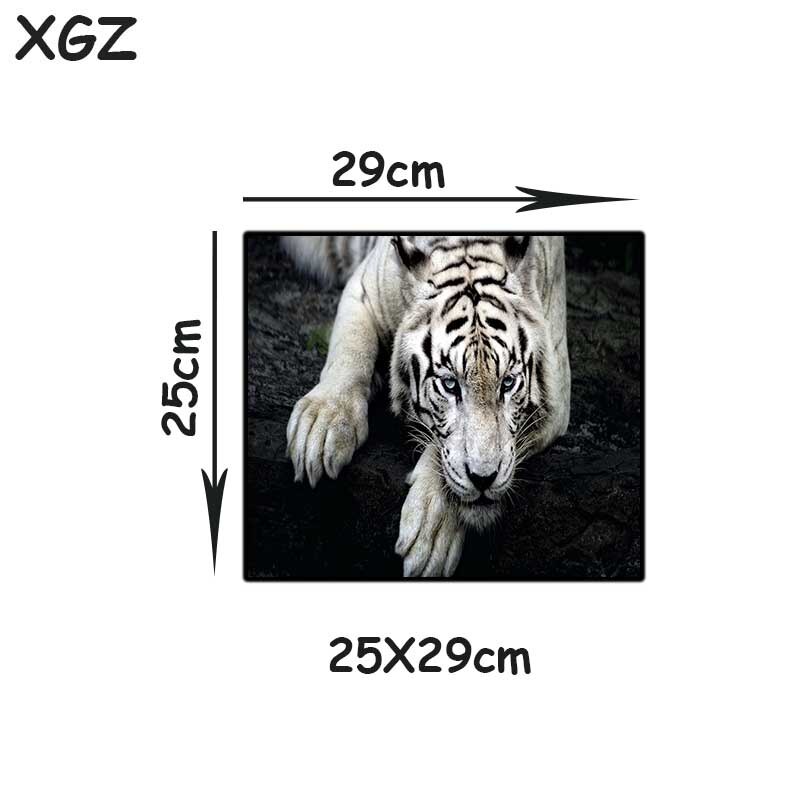 XGZ Diy Custom Animal Large Mouse Pad Black Lock Edge HD Tiger Rock Computer Desk Mat Rubber Non-slip Washable Fabric: 250X290X2MM
