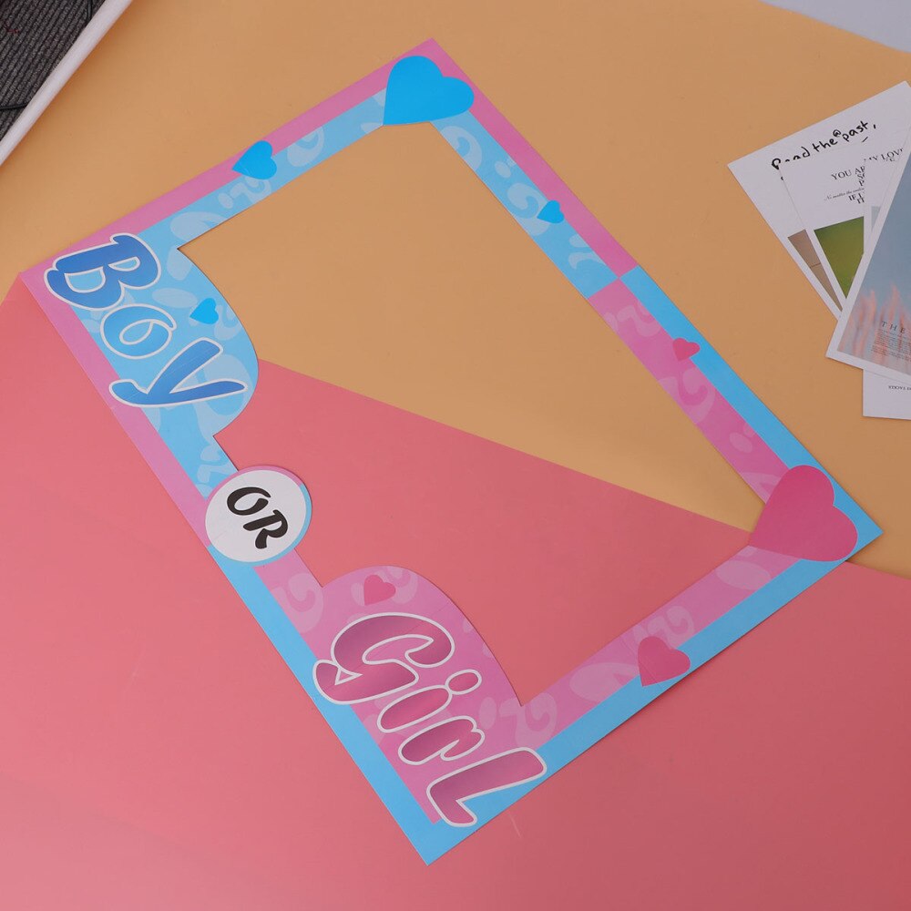 1 Pc Photo Booth Prop Baby Jongen Of Meisje Papier Fotolijst Verjaardagsfeestje Prop Voor Bruiloft Verjaardag Bridal Douche