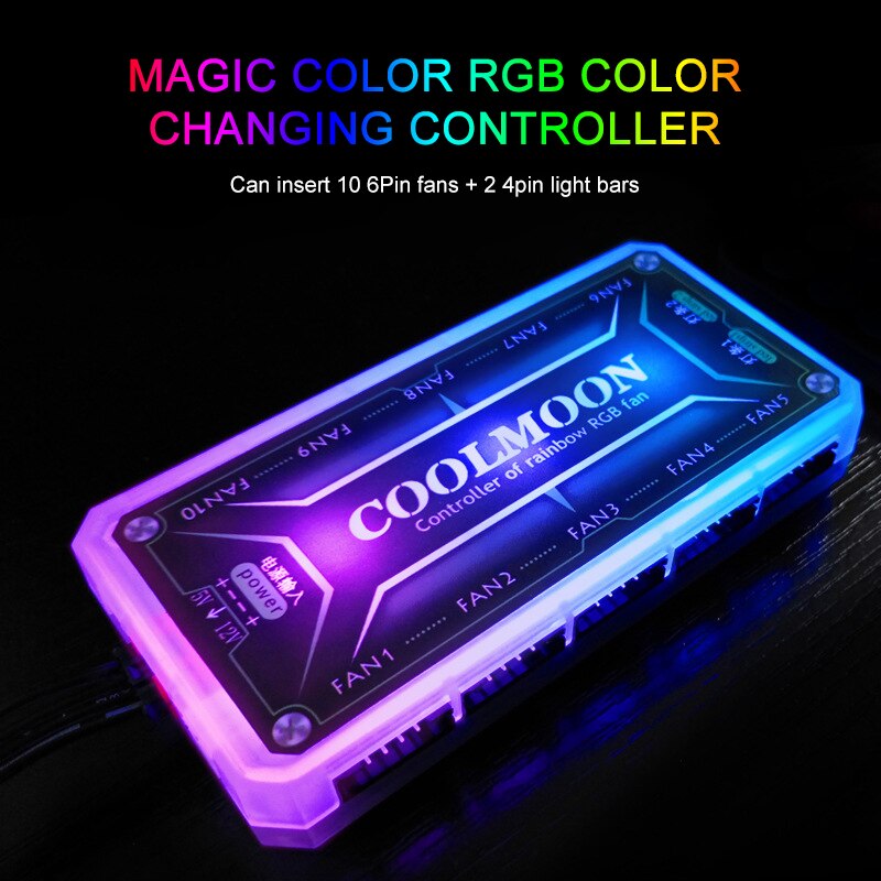 COOLMOON RGB Fan Controller Luminous Color Changin... – Grandado