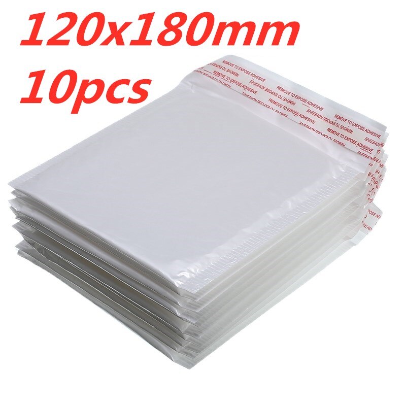 10 PCS/Lot White Foam Envelope Bag Different Specifications Mailers Padded Envelope With Bubble Mailing Bag: 120x180mm