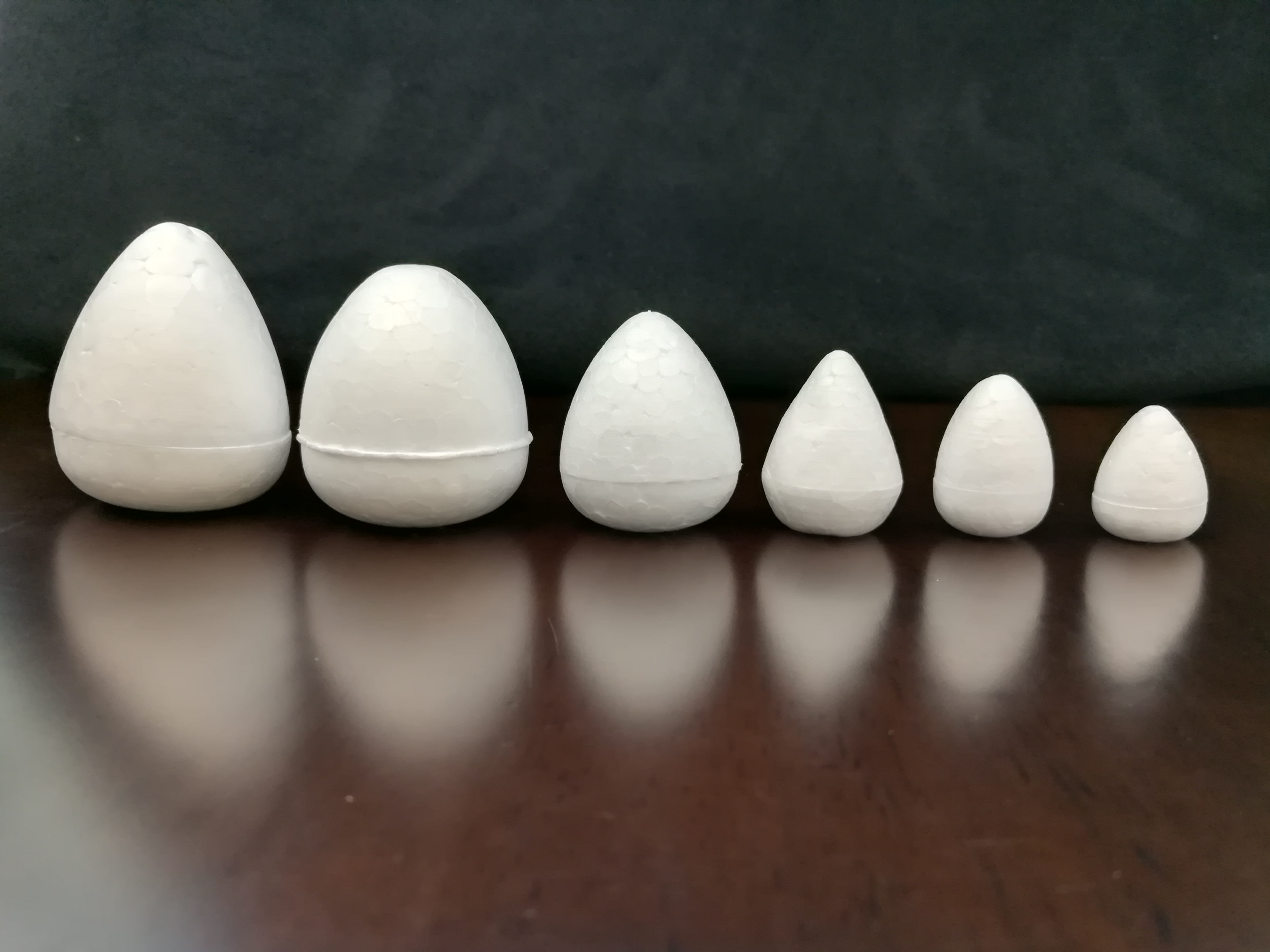 Forma de gota de agua para manualidades, 1/1, 5/2/2, 5/3/4/4, 5/5cm, forma de gota de agua, corazón de flores, rosa de espuma blanca hecha a mano, Media bola