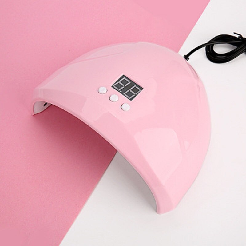 36/6W Nagel Droger Uv Led Lamp Draagbare Micro Usb Kabel Thuisgebruik Uv Gel Vernis Droger 12/6 Led Lamp Nail Art Gereedschap: 36W Pink