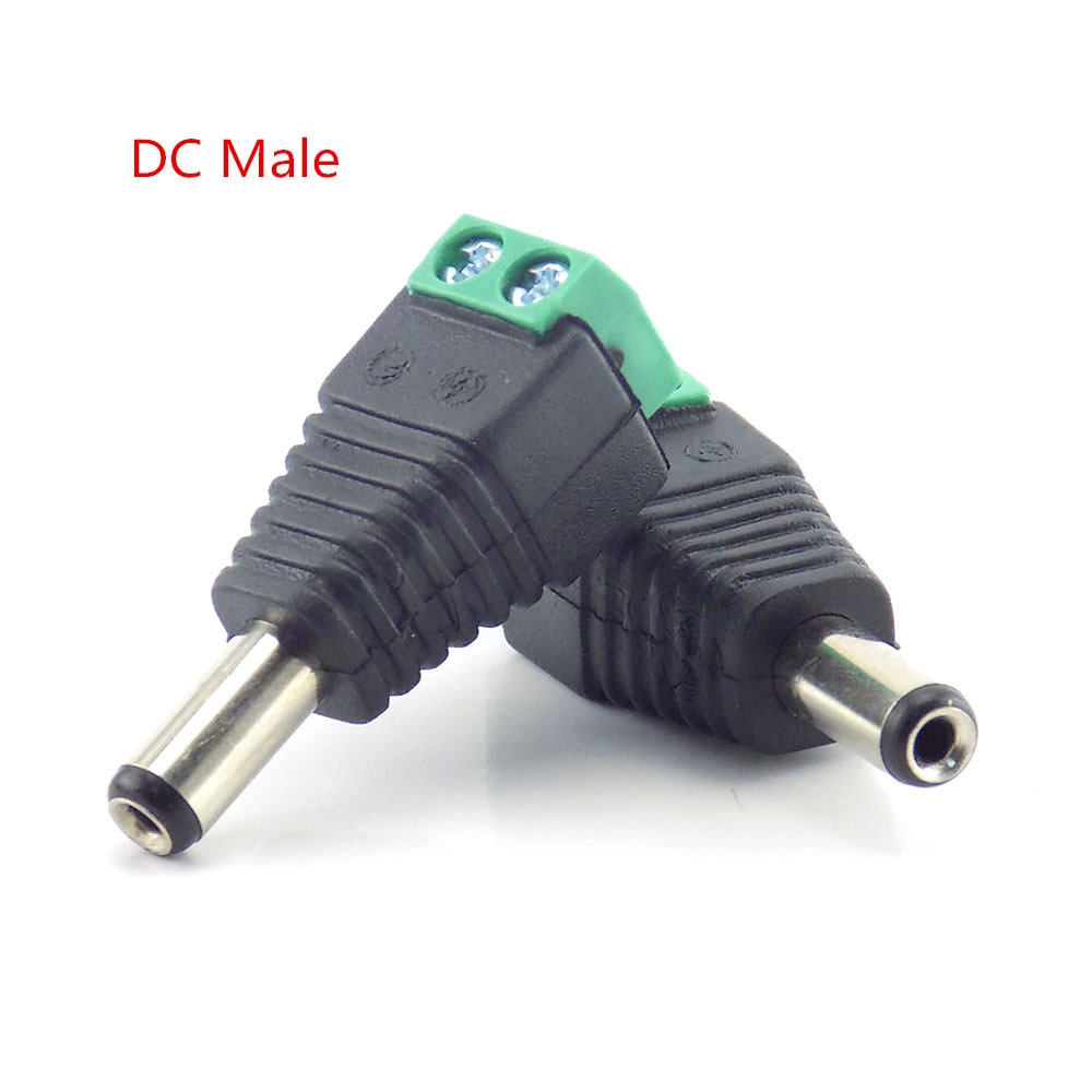12V DC BNC Connector DC Power Male Female Plug Adapter CCTV Video Balun System Security Coax CAT5 for Camera LED strip H10