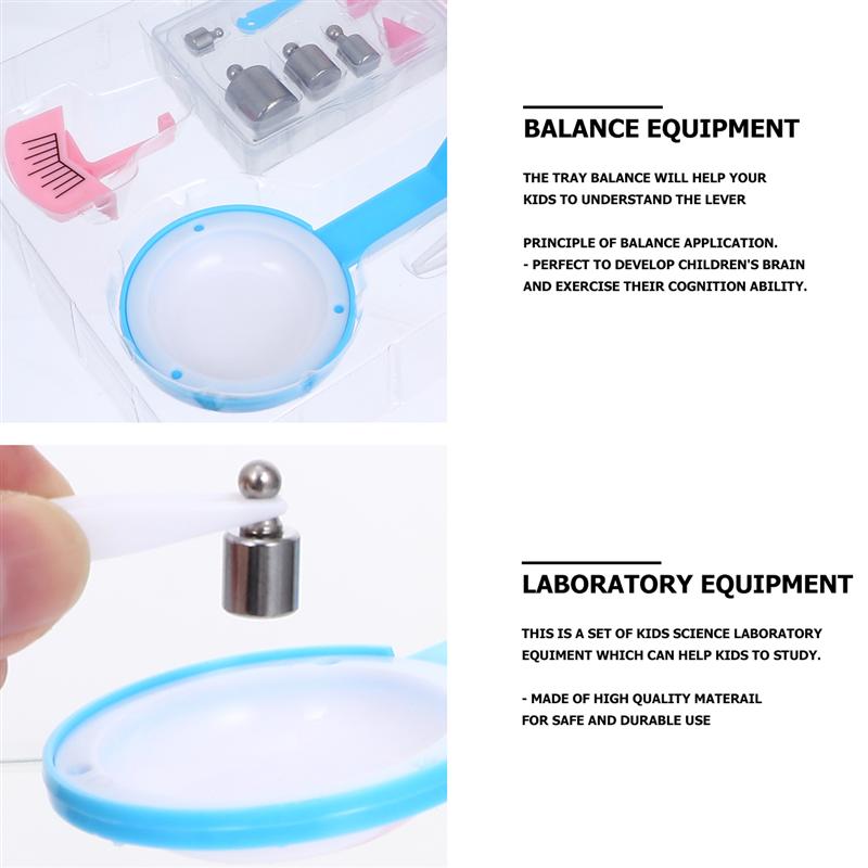 1 Set of Student Tray Balance Kid Science Laboratory Equipment Simple Balance