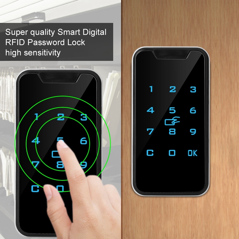 Soonhua Zinklegering Smart Digitale Rfid Sluizen Touch Toetsenbord Digitale Elektronische Lock Kast Archiefkast Lock