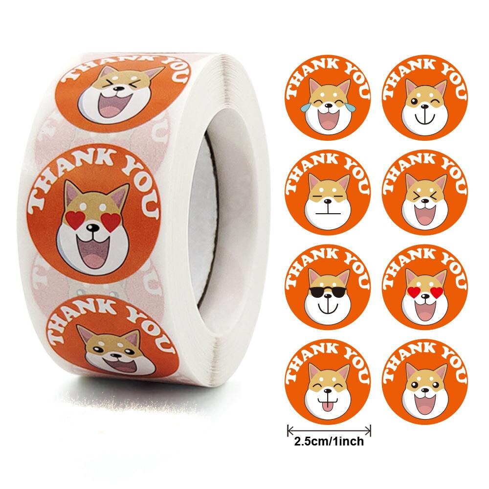 500 stuks beloningsstickers motiverende stickers op rol voor kinderen voor schoolbeloning studenten leraren schattige dieren stickers etiketten: Licht Geel