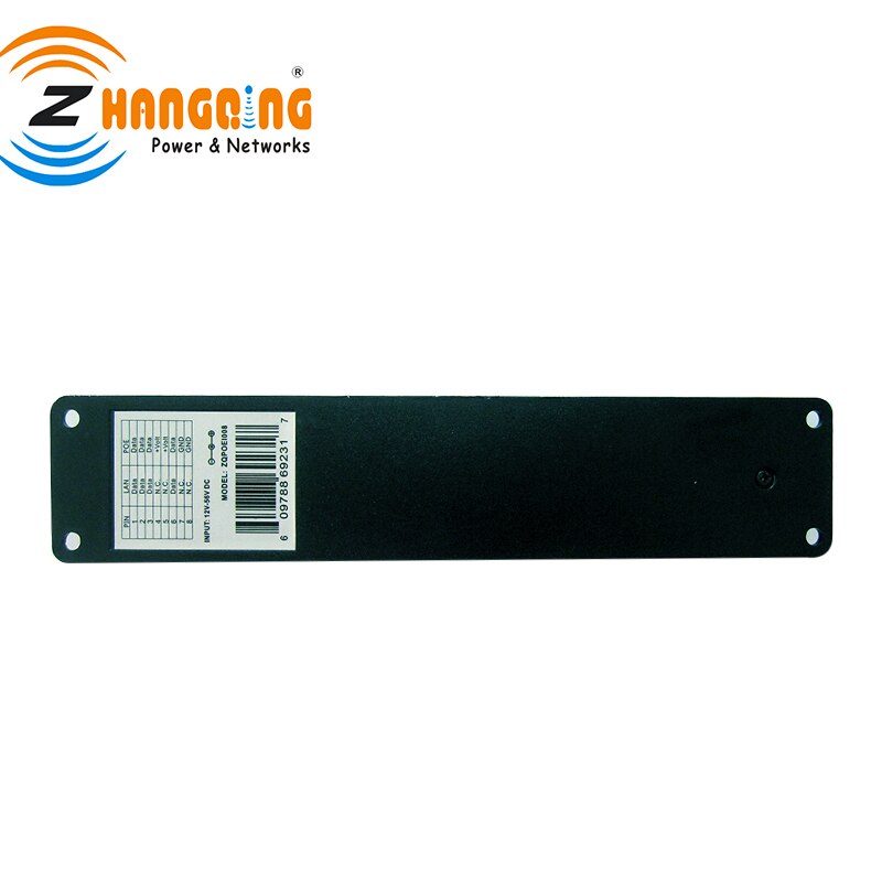 802.3af/at Passive PoE Injector 8 Port Patch Panel With 24 Voltage 120 Watts Power Supply