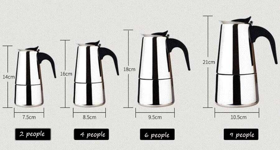 Stainless Steel Coffee Pot Used For Italian Espresso Machine Potable Induction Cooker Coffee Pot D097