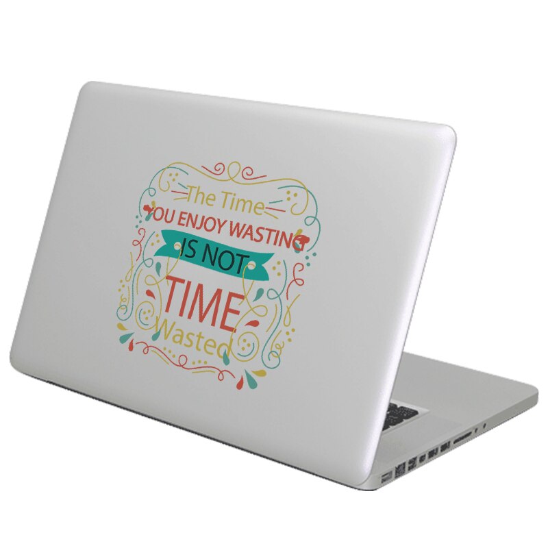 Time Inspired Quote Laptop Sticker for MacBook Decal Air Pro Retina Touch Bar 11 12 13 15 inch HP Mac Surface Book Skin Sticker