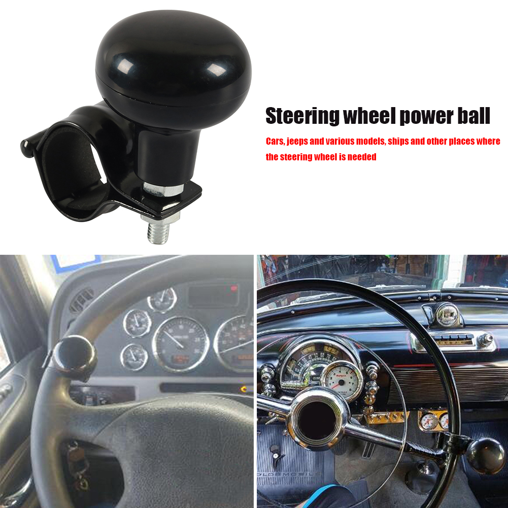 Pommeau universel de volant de voiture, boule de toupie de volant de voiture, poignée de puissance pour voitures et camions, Durable