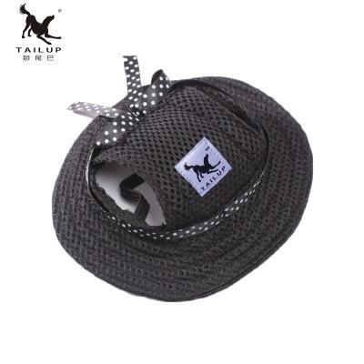 [TAILUP] Christmas pet products dog hat winter summer beach hats for dogs costume accessories littest cute pet cat hats: Black / 11.5x35cm