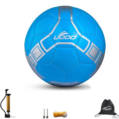 Official Size 5 Football Ball Pu Slip-Resistant Training Soccer Ball Football Soccer Equipment: blue 2