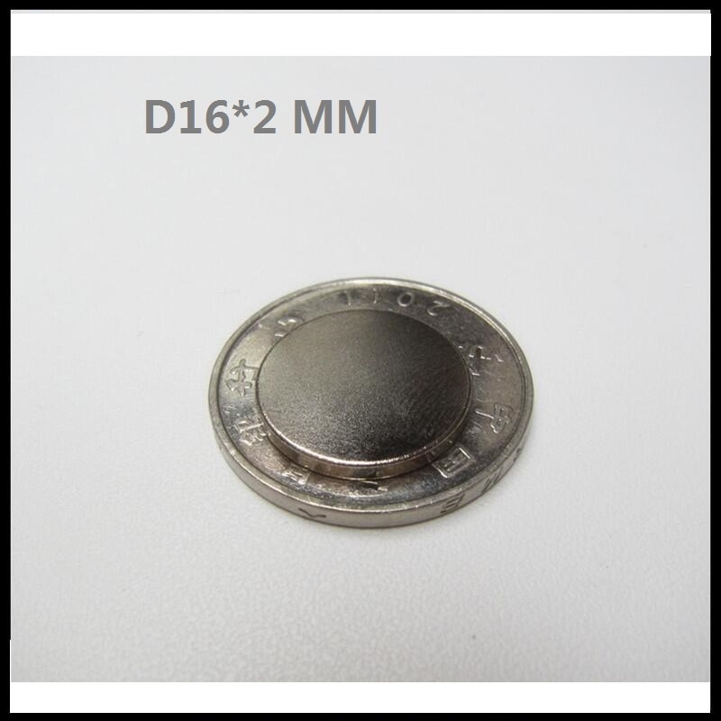 50 100 Stks/partij Disc Neodymium Magneet 16*2 N35 Zeldzame Aarde Permanente Magneet 16X2 Ndfeb Magneet 16 X 2