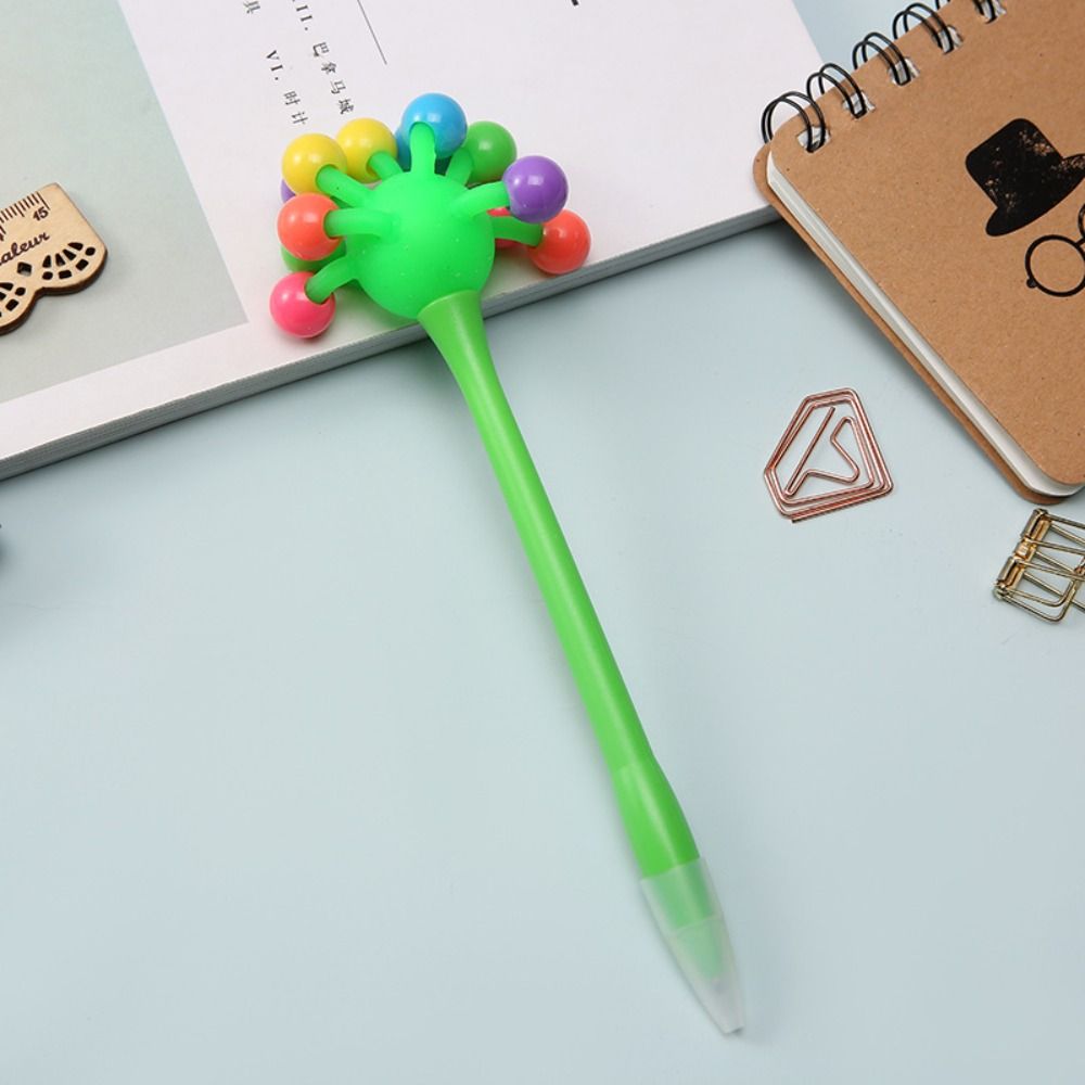 Fun To Your Writing Small Ball Ballpoint Pen Novelty Pen Entertainment Toy Pen Decompression Pull Ballpoint Pen Office Supplies