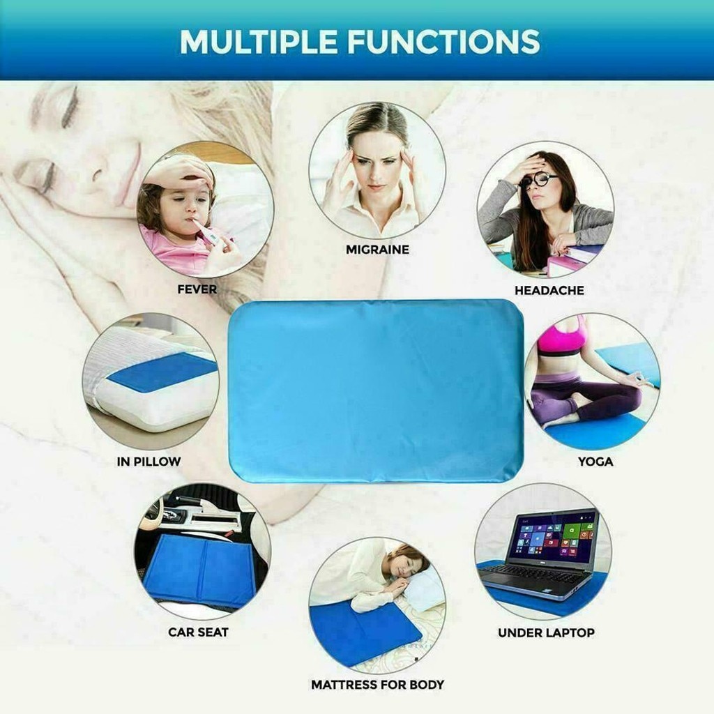 25 #1Pc Blauw Pvc Massaal Doek Zomer Piillow Mat Slapen Pad Piillow Mat Cooling Gel Spier Opluchting Bed stress Cooling